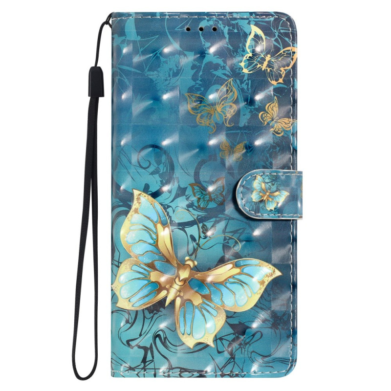 Capa para Oppo A17 3D Butterfly Strap