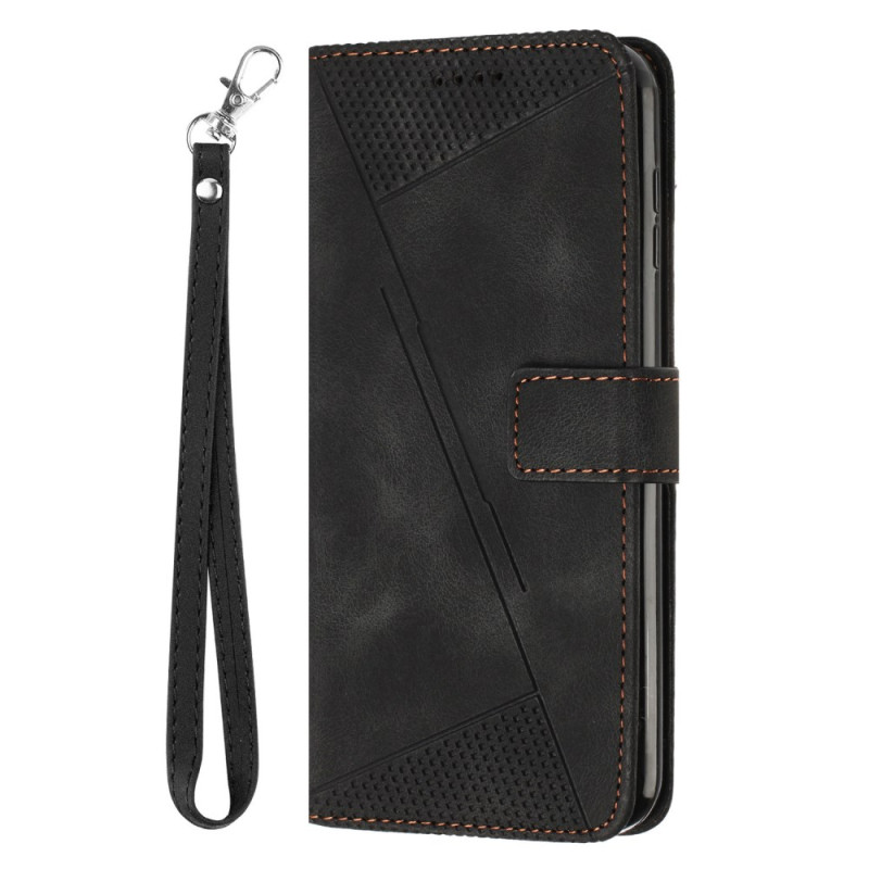 Capa Oppo A77 5G/A57 5G/4G/A57s Lanyard Padrão de triângulos