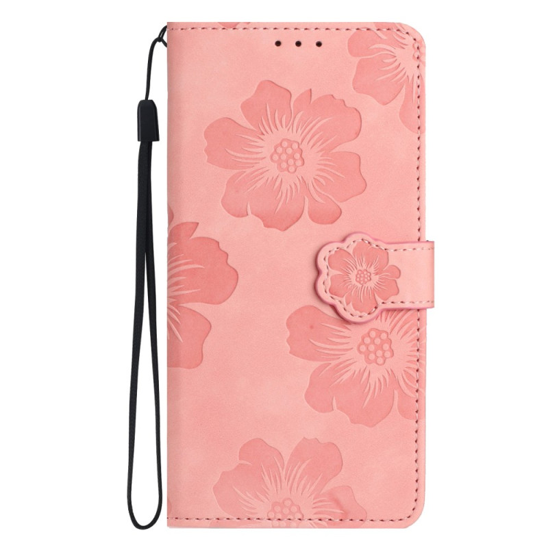 Capa Oppo A77 5G / A57 5G / 4G Lanyard Padrão floral