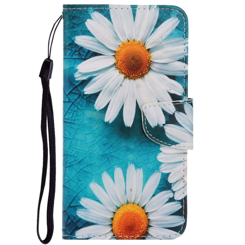 Capa com cordão para Oppo A96 Chrysanthemum