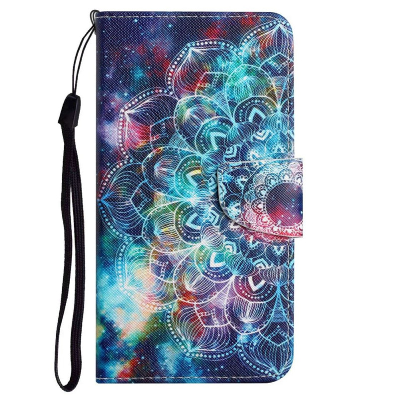 Capa
 com bracelete para Oppo A96 Starry Sky e Mandala