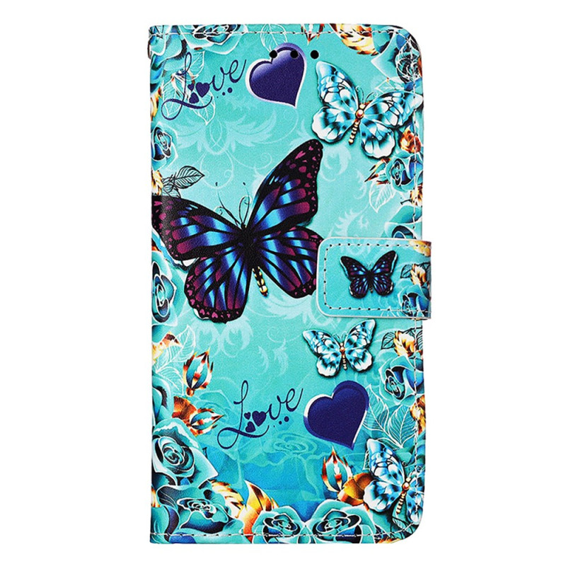 Capa Oppo Reno11 5G Butterflies and Hearts with Strap