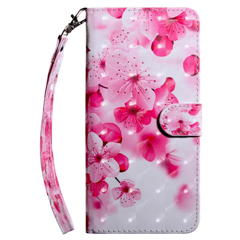 Capa Xiaomi Redmi A3 / Poco C61 Flores Vermelhas com Cordão
