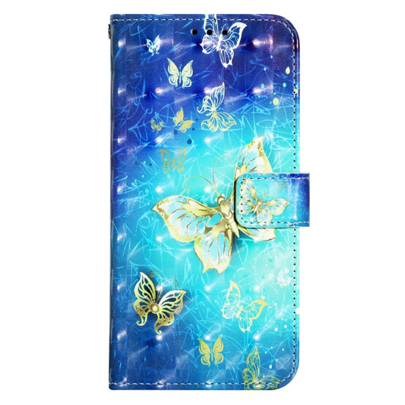 Capa borboleta dourada para Xiaomi Redmi A3