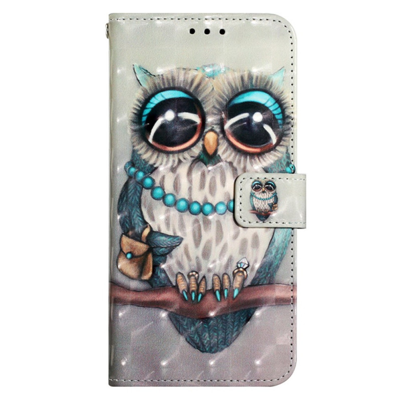 Capa Xiaomi Redmi A3 Owl cinzenta