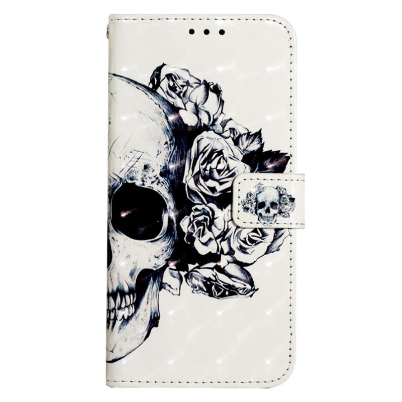 Xiaomi Redmi A3 / Poco C61 Capa de caveira em forma de flor