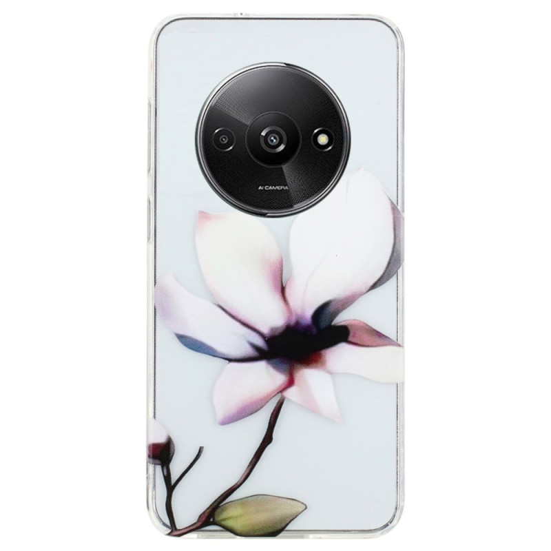 Capa branca Xiaomi Redmi A3 Flower