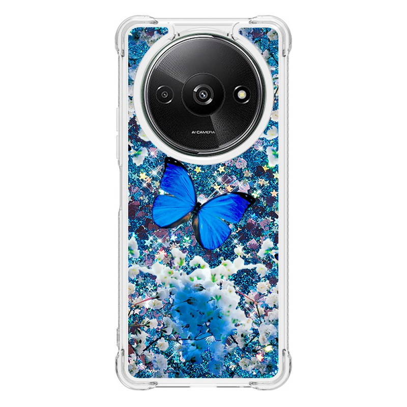 Capa borboleta azul brilhante para Xiaomi Redmi A3