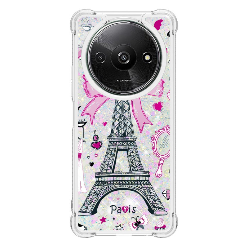 Capa para Xiaomi Redmi A3 Glitter Torre Eiffel