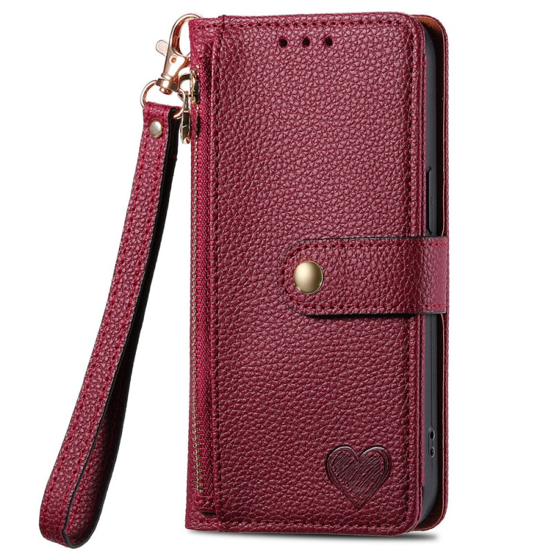 Capa para Xiaomi Redmi A3 / Poco C61 com função de bloqueio RFID e capa
com fecho