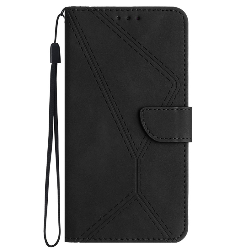 Capa com cordão para Xiaomi Redmi A3 Linhas e pontos