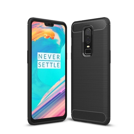 Capa de fibra de carbono escovada OnePlus 6