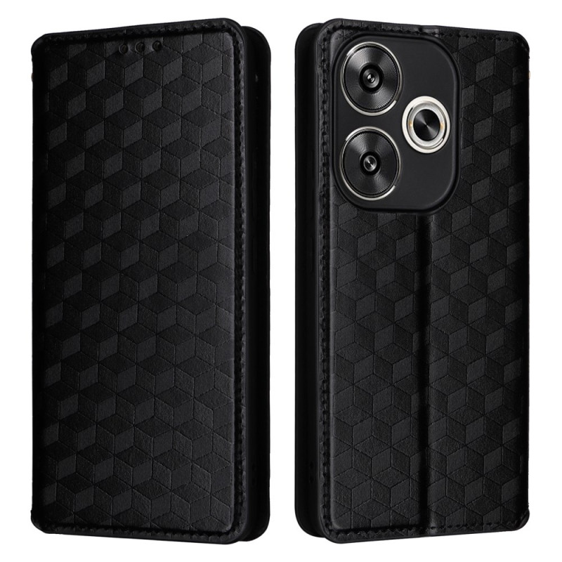 Capa Flip Cover Poco F6 5G Padrão 3D Cubos