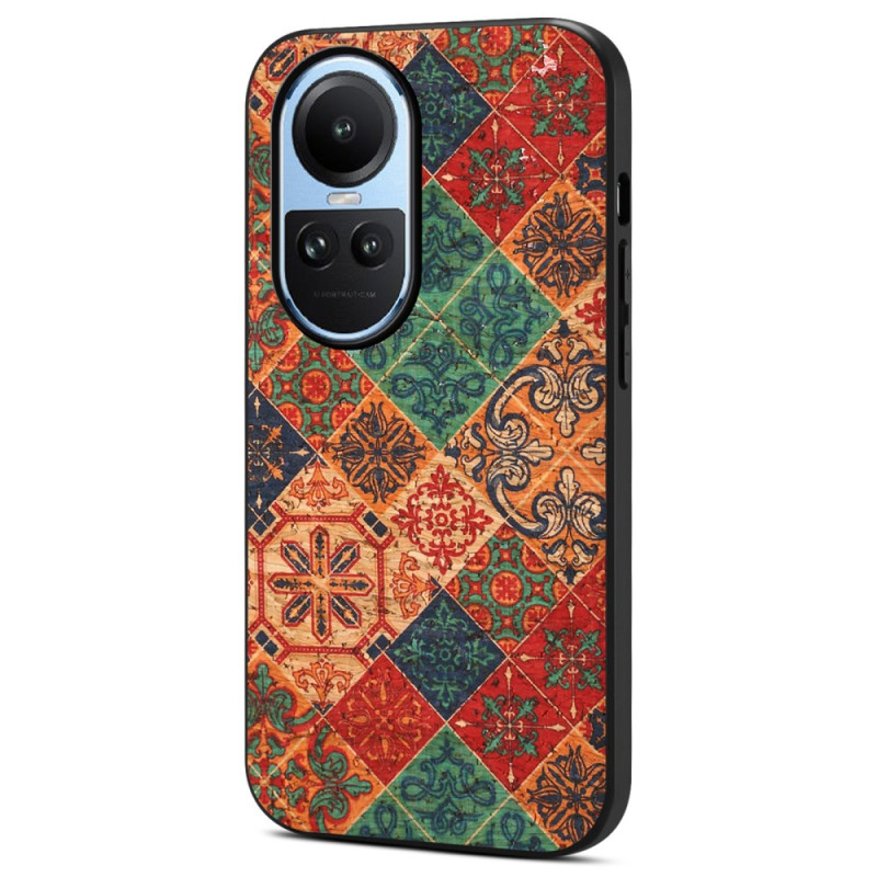 Capa Oppo Reno 10 5G Floral em pele sintética