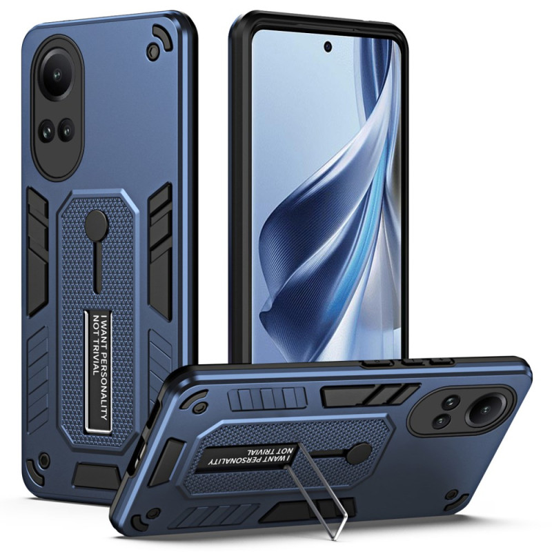 Oppo Reno 10 / 10 Pro Capa com efeito metálico Anel de suporte