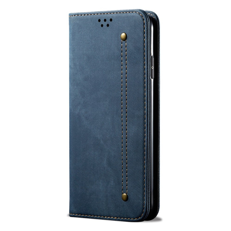 Capa Flip Oppo Reno 10 Pro em tecido Jeans