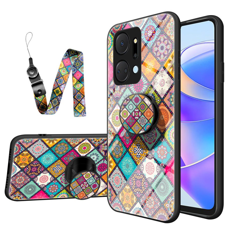 Capa para Honor X7a Anel de suporte em patchwork