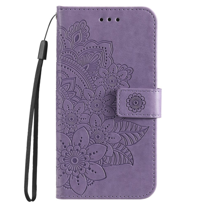 Capa com cordão floral para Honor X7a