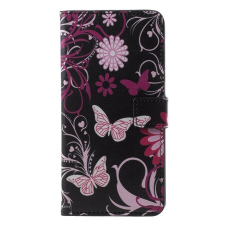 Capa de borboletas e flores Samsung Galaxy A6