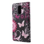 Capa de borboletas e flores Samsung Galaxy A6