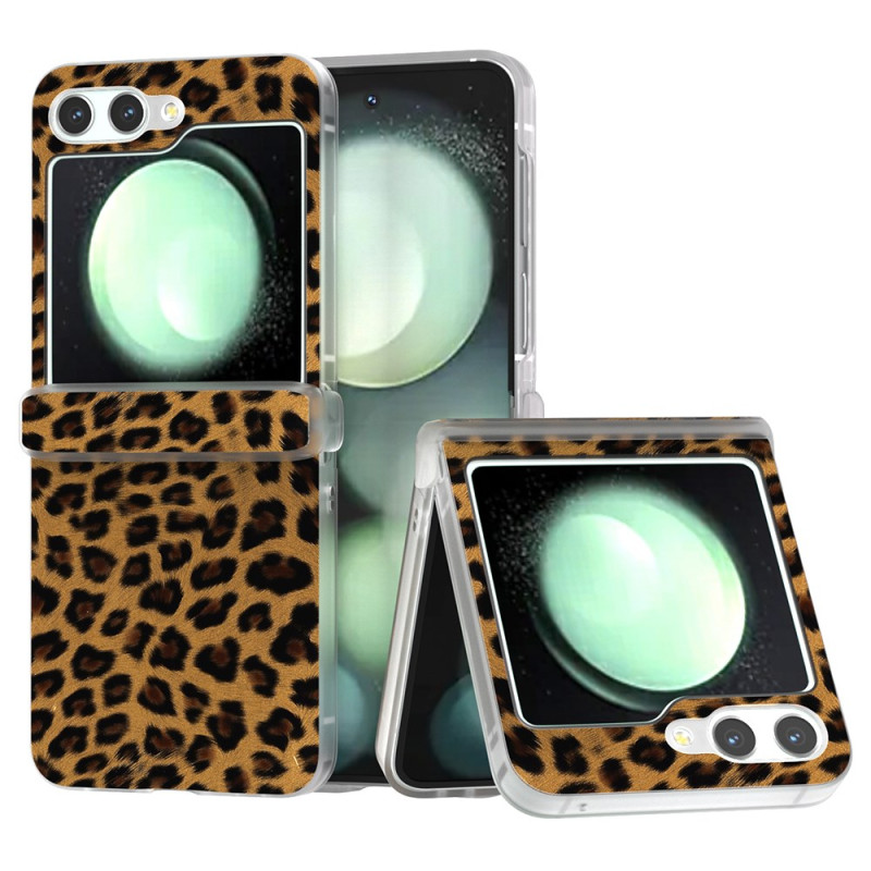 Capa estilo leopardo para Samsung Galaxy Z Flip 6