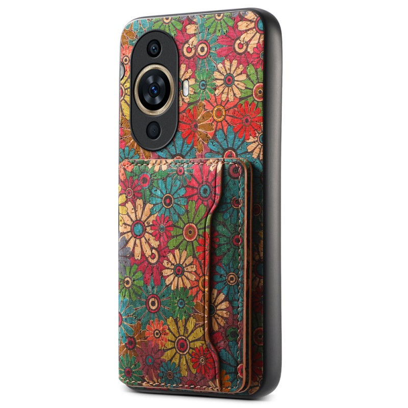 Capa para Huawei Nova 12S Capa para cartão de suporte floral