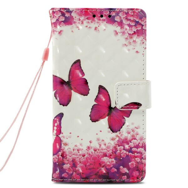 Capa Samsung Galaxy A6 Red Butterflies 3D