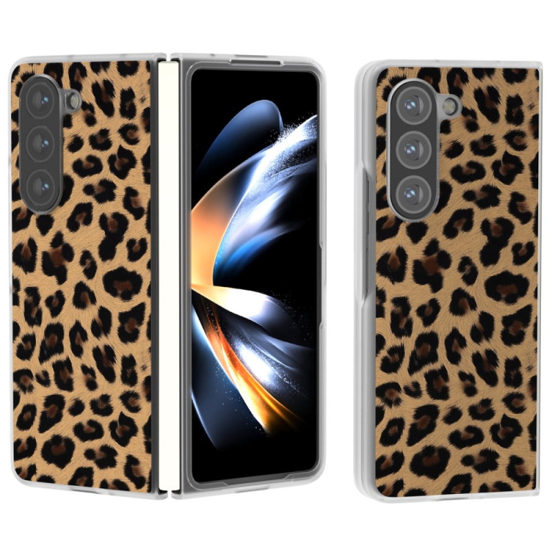 Capa estilo leopardo para Samsung Galaxy Z Fold 6