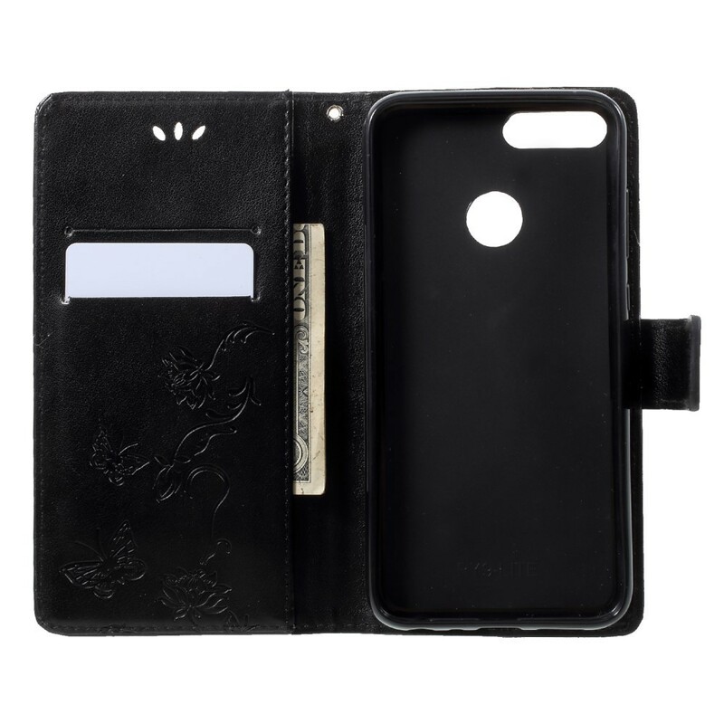 Honor 9 Lite Butterflies And Flowers Strap Case Honor 9 Lite Butterflies And Flowers Strap Case