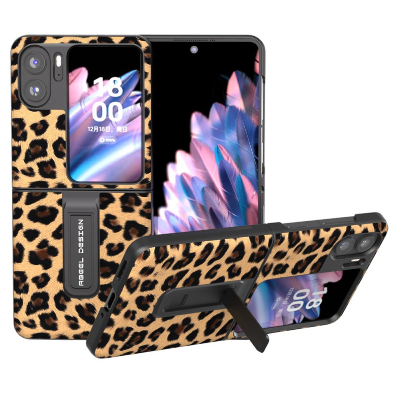 Capa Flip Oppo Find N2 Estilo Leopardo ABEEL