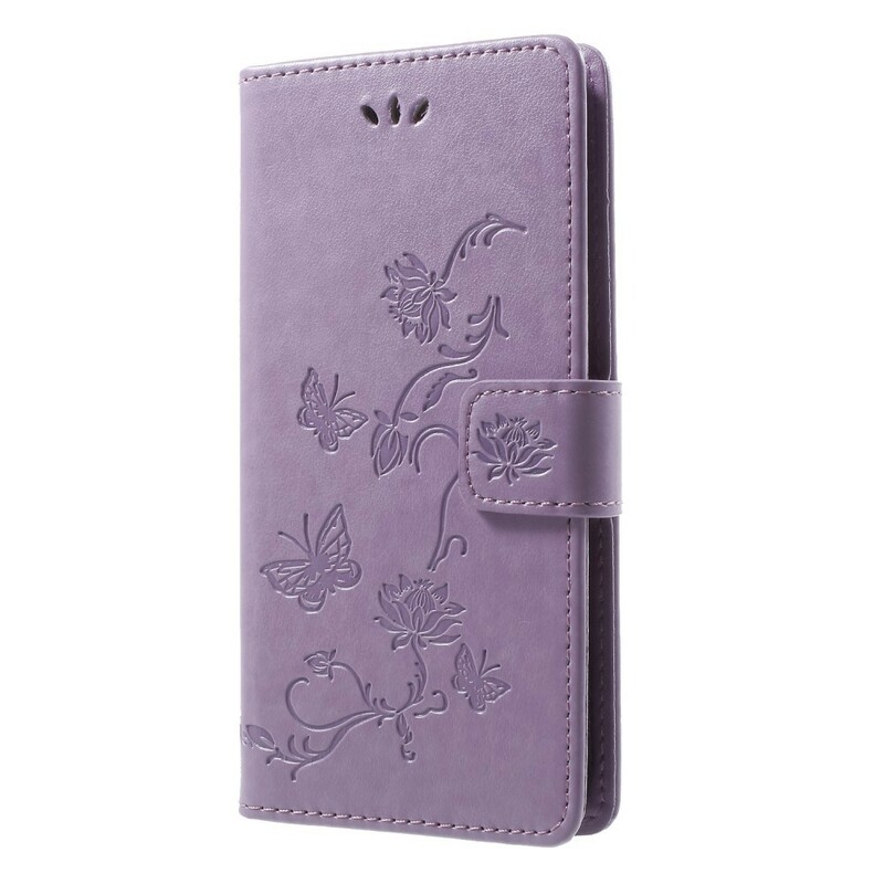 Honor 9 Lite Butterflies And Flowers Strap Case