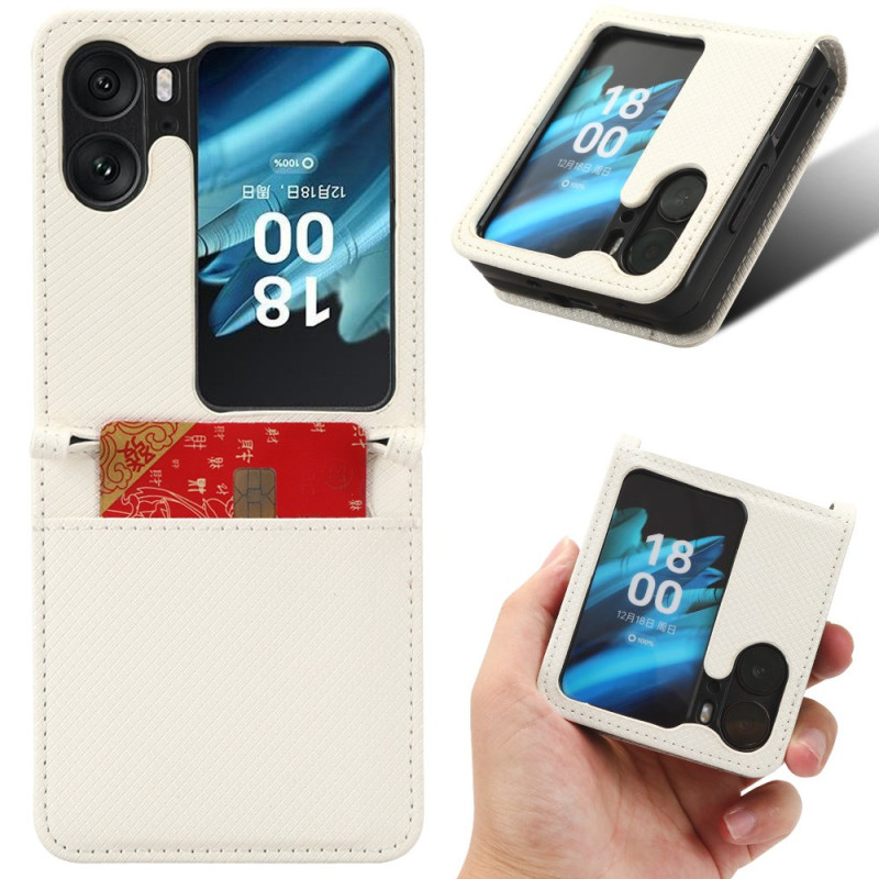 Oppo Find N2 Capa de couro estilo flip Capa para cartão