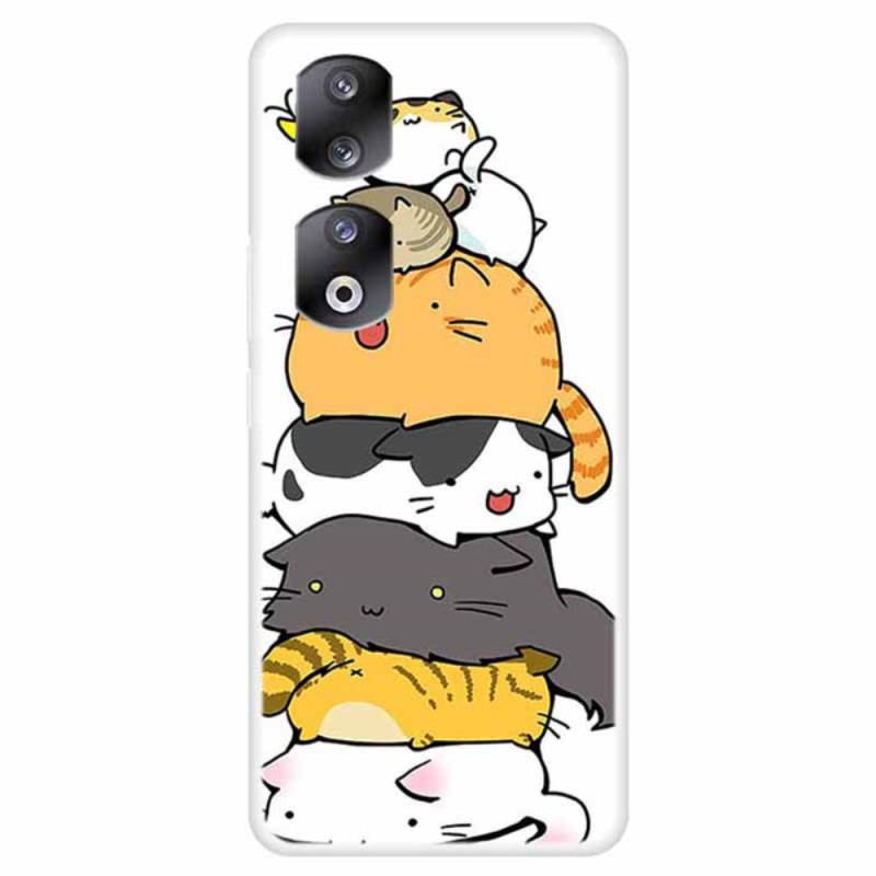 Capa para Honor 90 Pro Stacked Cats