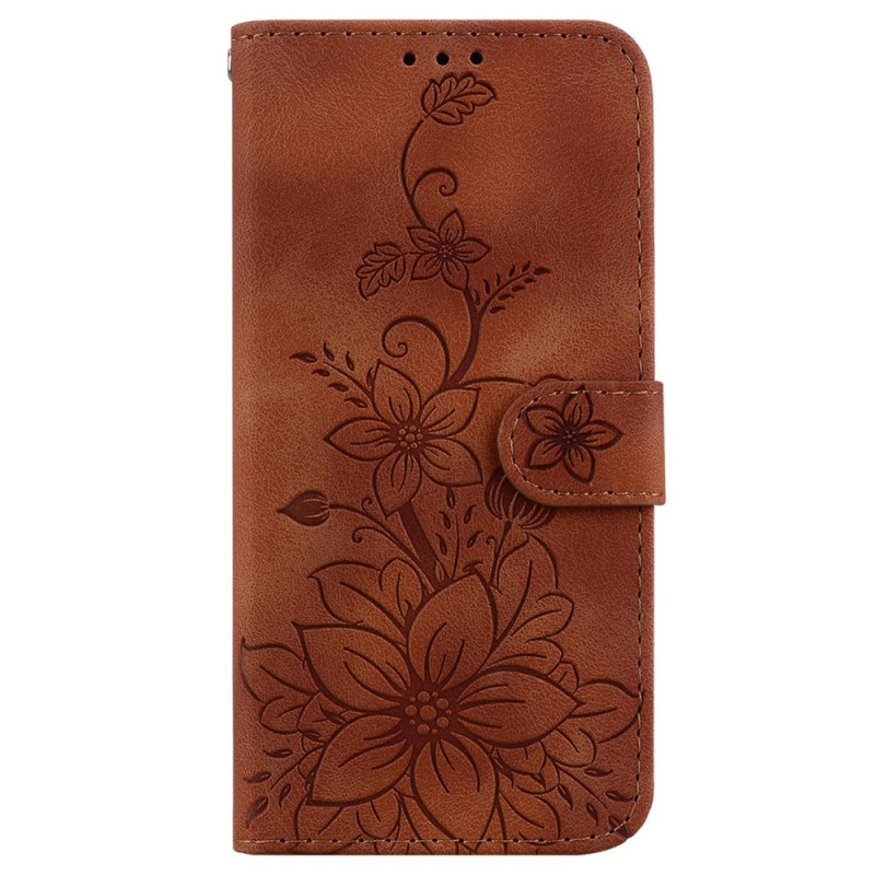 Capa Realme 12 Plus 5G com padrão floral e alça