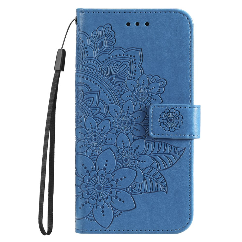 Realme 12 Plus 5G Capa com cordão de pescoço com impressão Mandala