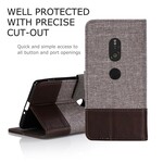 Capa de tecido e efeito couro Sony Xperia XZ2 Muxma Capa de tecido e efeito couro Sony Xperia XZ2 Muxma