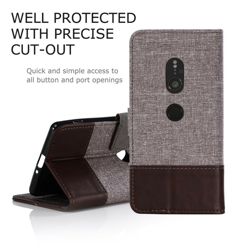 Capa de tecido e efeito couro Sony Xperia XZ2 Muxma Capa de tecido e efeito couro Sony Xperia XZ2 Muxma