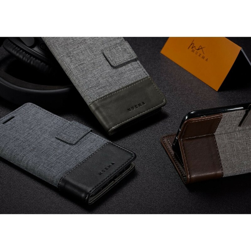 Capa de tecido e efeito couro Sony Xperia XZ2 Muxma Capa de tecido e efeito couro Sony Xperia XZ2 Muxma