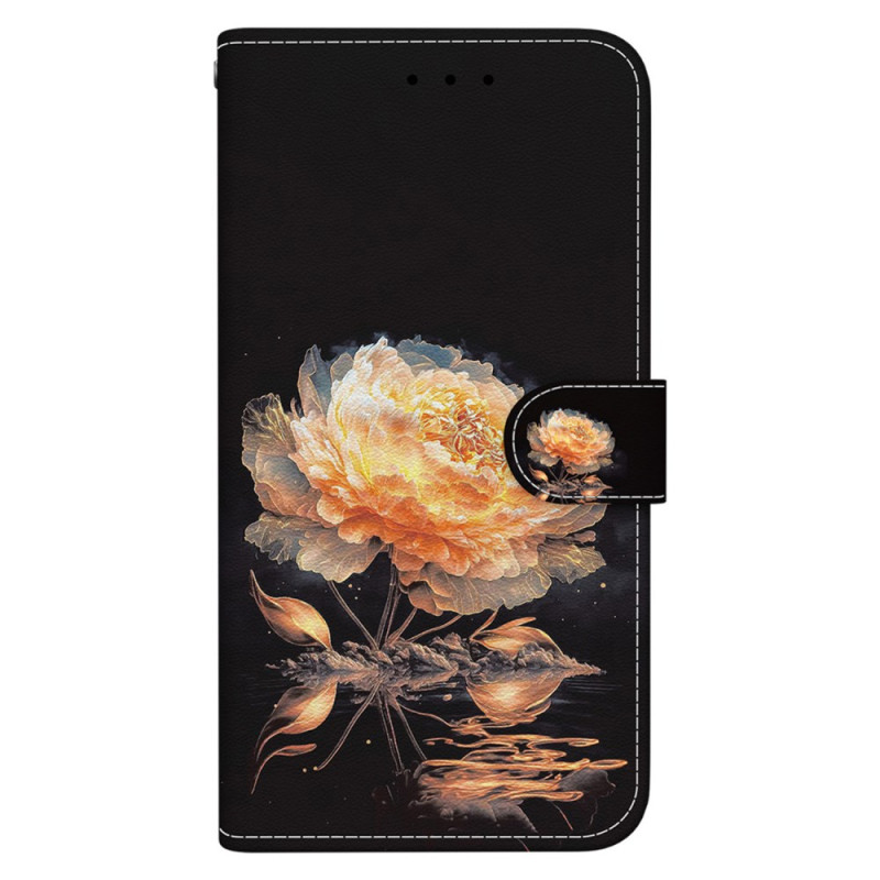 Capa com cordão em ouro para Honor 200 Peony