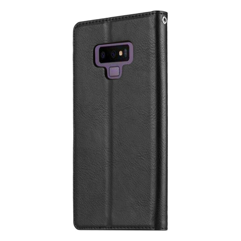 Capa Flip Capa Samsung Galaxy Note 9 Capa de cartão em pele