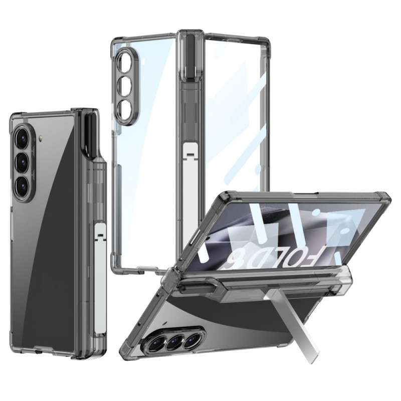 Samsung Galaxy Z Fold 6 Capa transparente com suporte e caneta Stylus GKK