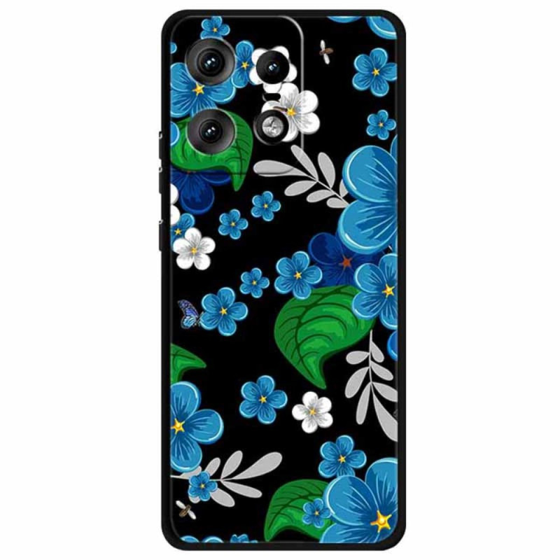 Capa Motorola Edge 50 Pro Azul Flores