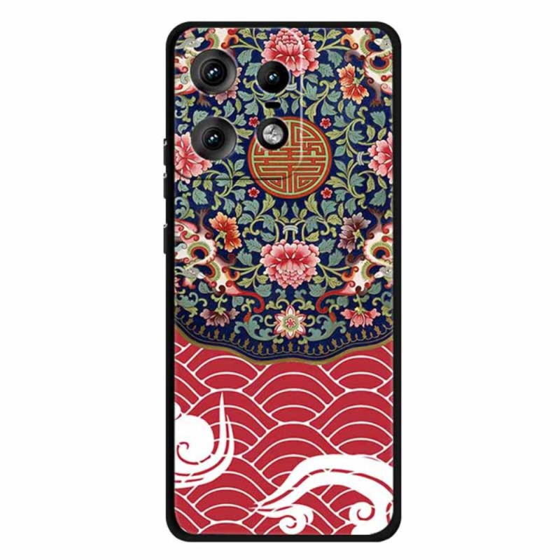 Capa Motorola Edge 50 Pro Floral Cluster e Dragão