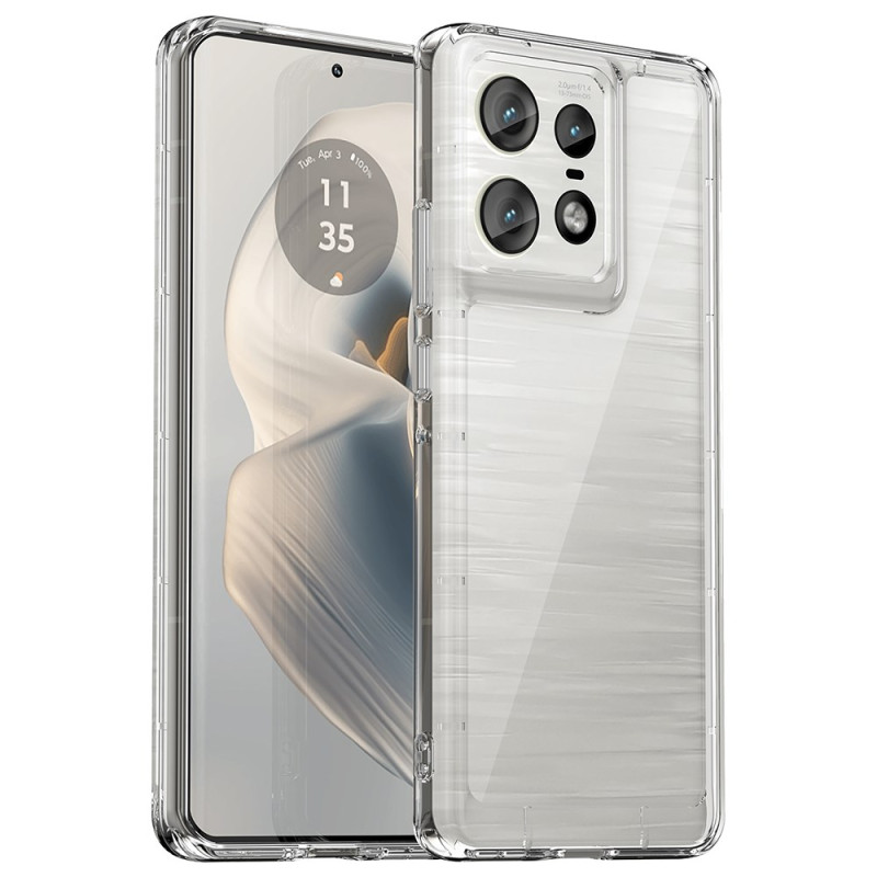 Motorola Edge 50 Pro Capa
 transparente Botões galvanizados