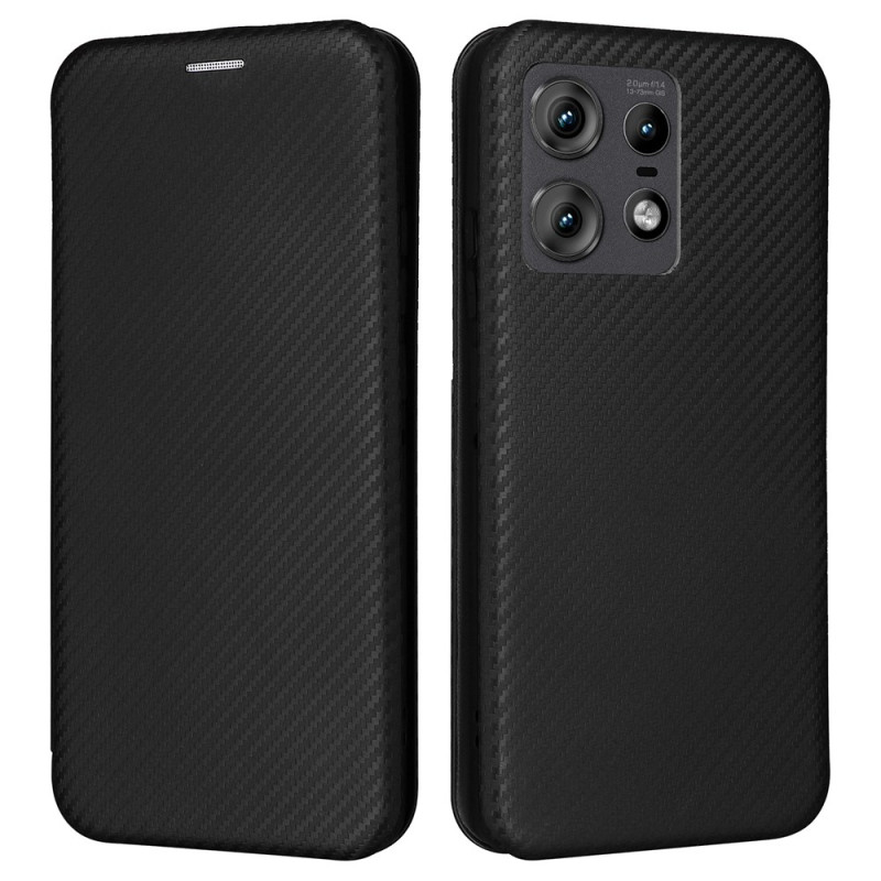 Capa Flip Cover Motorola Edge 50 Pro Fibra de carbono