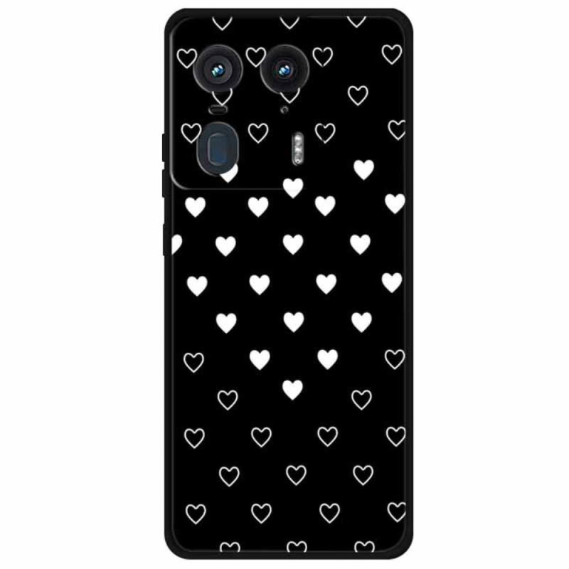 Capa Motorola Edge 50 Ultra White Hearts