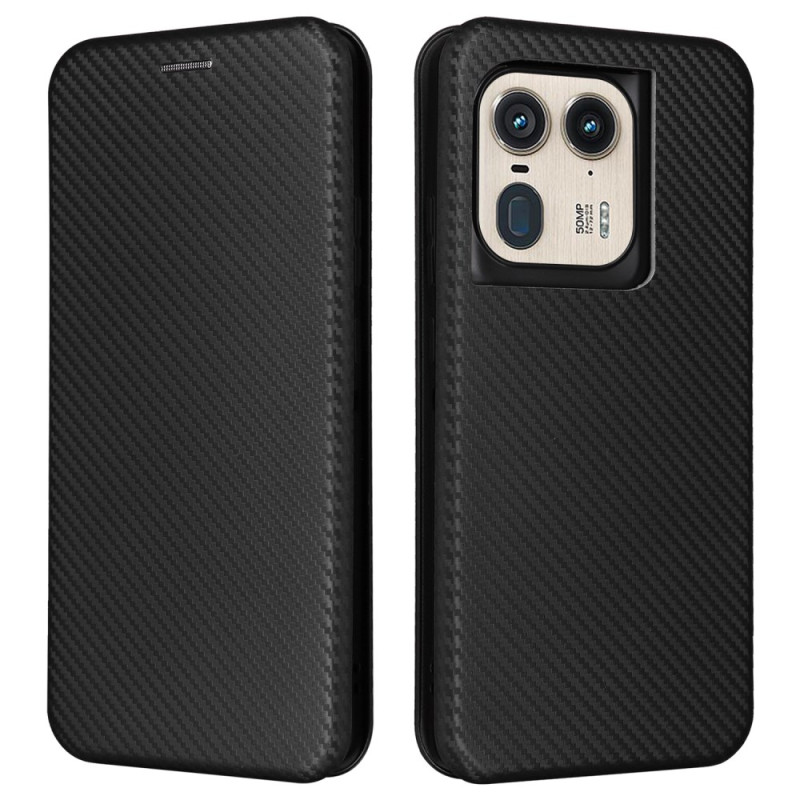 Capa Flip Cover Motorola Edge 50 Ultra Carbon Fibre