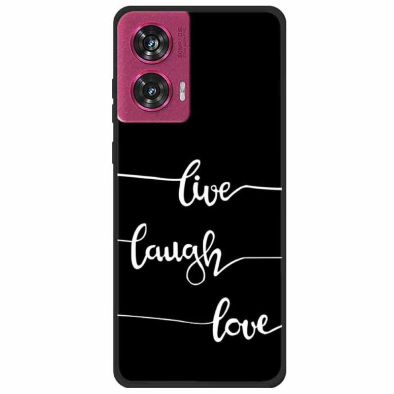 Capa Motorola Edge 50 Fusion Live Laugh Love