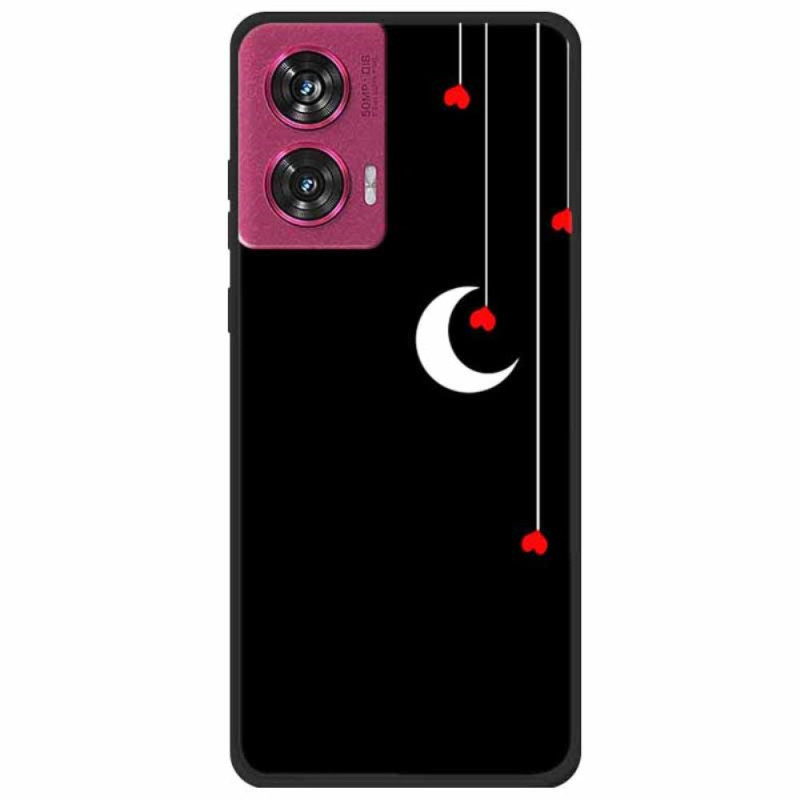 Capa Motorola Edge 50 Fusion Hearts and Moon