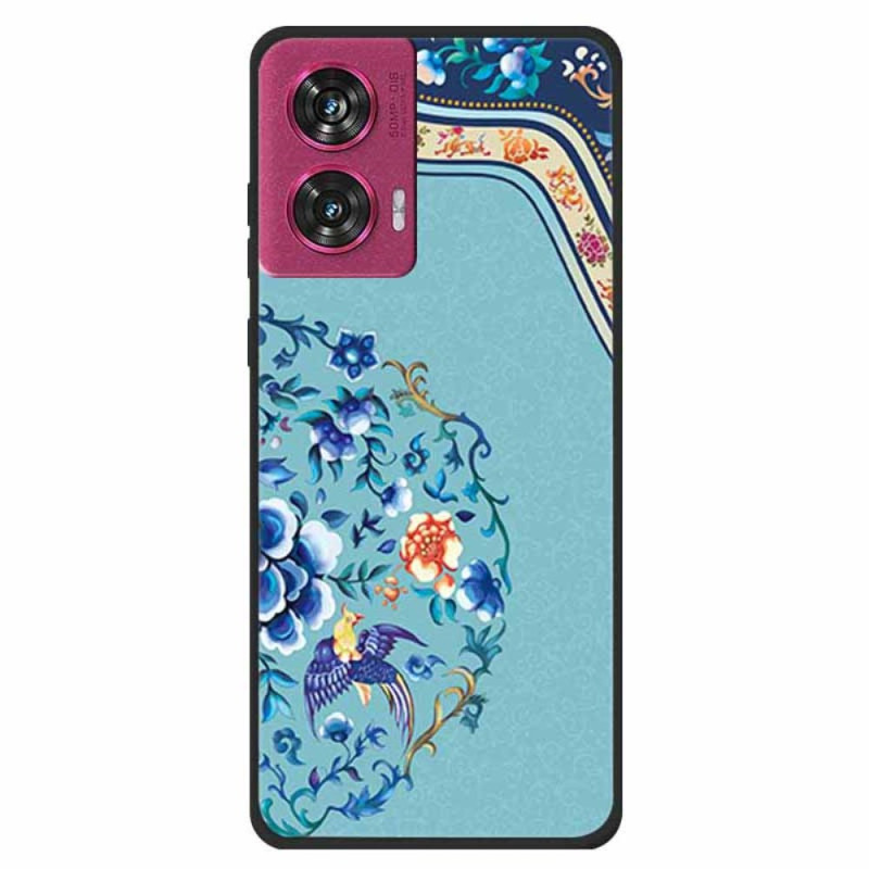 Coque de Protection Douce avec Motif pour Motorola Edge 50 Fusion 5G - Broderie Impériale